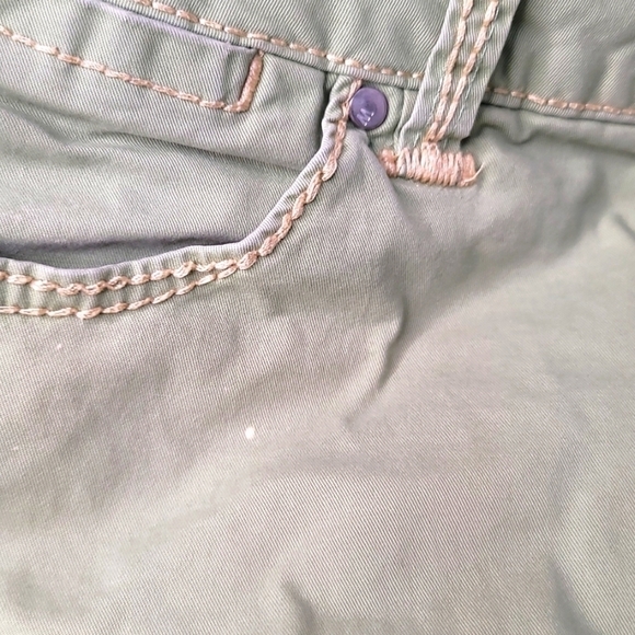 WÖRN Green Stretch Denim Back Flap Pocket Jeans Straight Leg size 4/27 - Picture 12 of 13